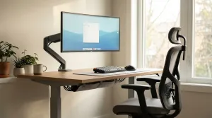 จัดโต๊ะคอม ไอเดียแต่งมุมทำงานสไตล์มินิมอลลดอาการปวดหลัง