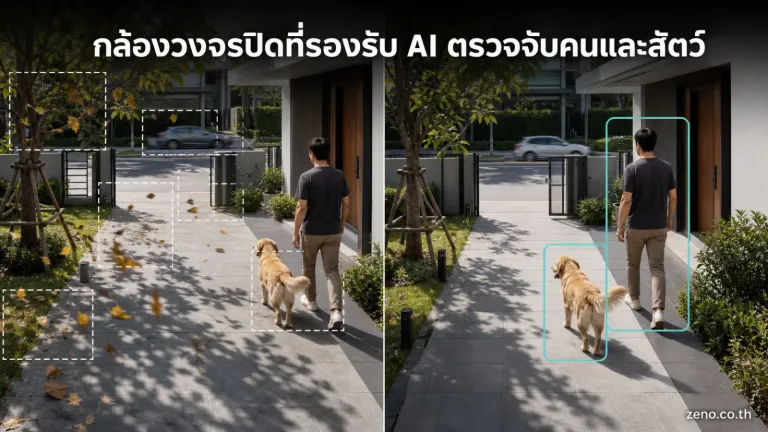 กล้อง AI แสดง A home entry path or front-door area
